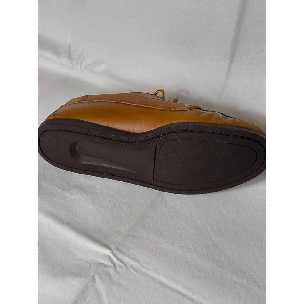 Vintage Colorado Brand Leather Handsewn 4-Eye Camp Moc Boat Shoes.